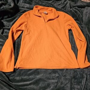 Orange fleece jacket
